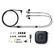 Shure Gen2 SE846 Quad driver earphones with professional black 64" cable - Graphite