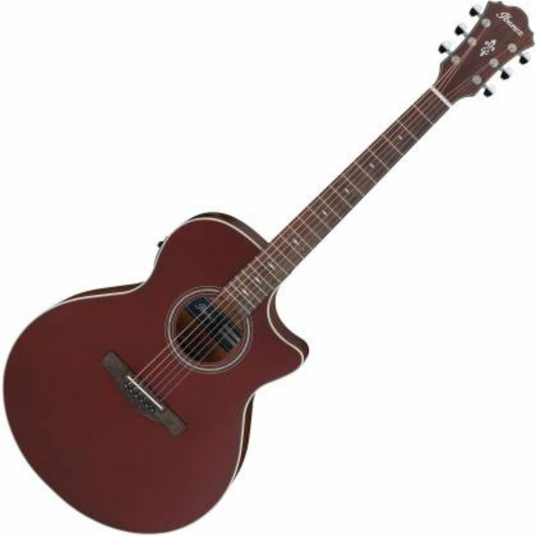 Ibanez AE100 Acoustic-Electric Guitar - Burgundy Flat