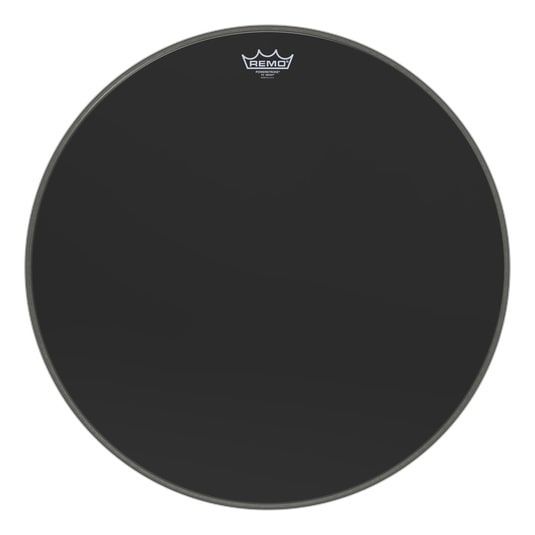 Remo P3-1023-ES Bass, POWERSTROKE 3, EBONY, 23" Diameter, 5" Black DynamO