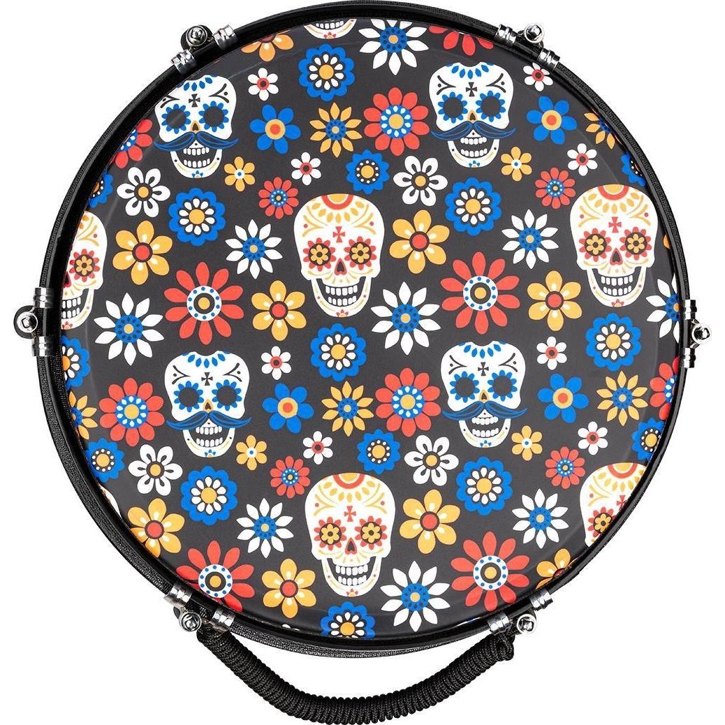 Meinl 12'' Jumbo Djembe with Matching Synthetic Designer Head, Day of the Dead