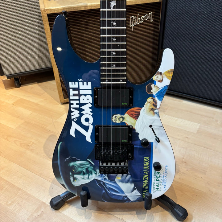 ESP-LTD  - KH-WZ Kirk Hammett White Zombie w/ OHSC & Case Candy -  PRE OWNED