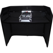 ProX XF-MESA MK2 DJ Facade Table Station includes White and Black Scrim