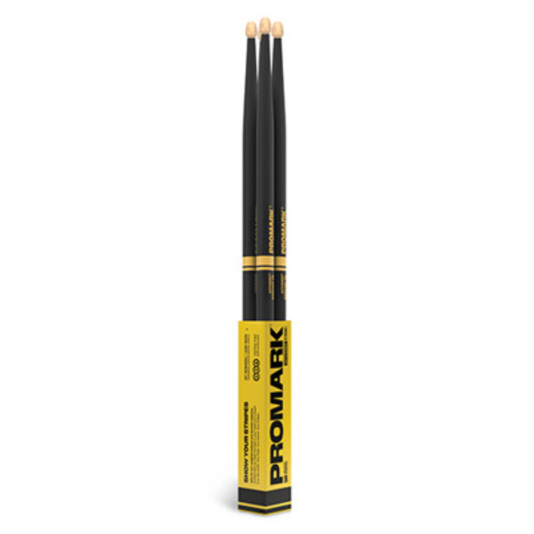 Promark R5BAG-2P Rebound 5B Hickory ActiveGrip Wood Tip Drumsticks 2-Pack