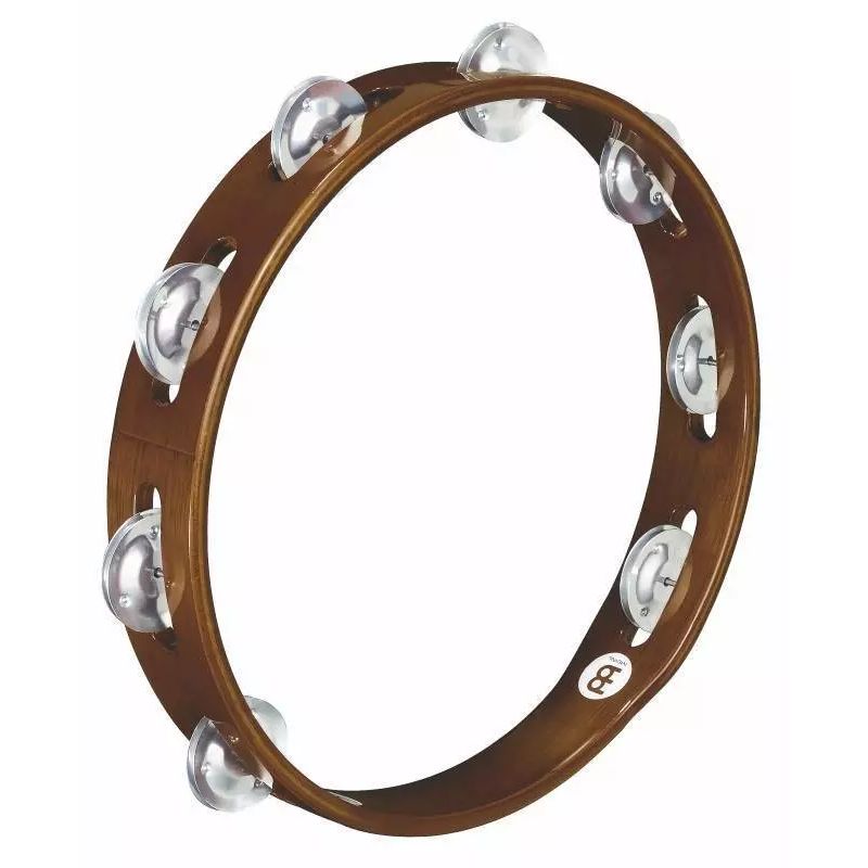 Meinl Traditional Wood Tambourine, Single Row - Aluminum Jingles
