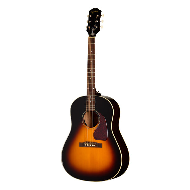 Inspired by the Gibson J-45, this studio acoustic features a solid spruce top in Vintage Sunburst finish with mahogany back and sides.