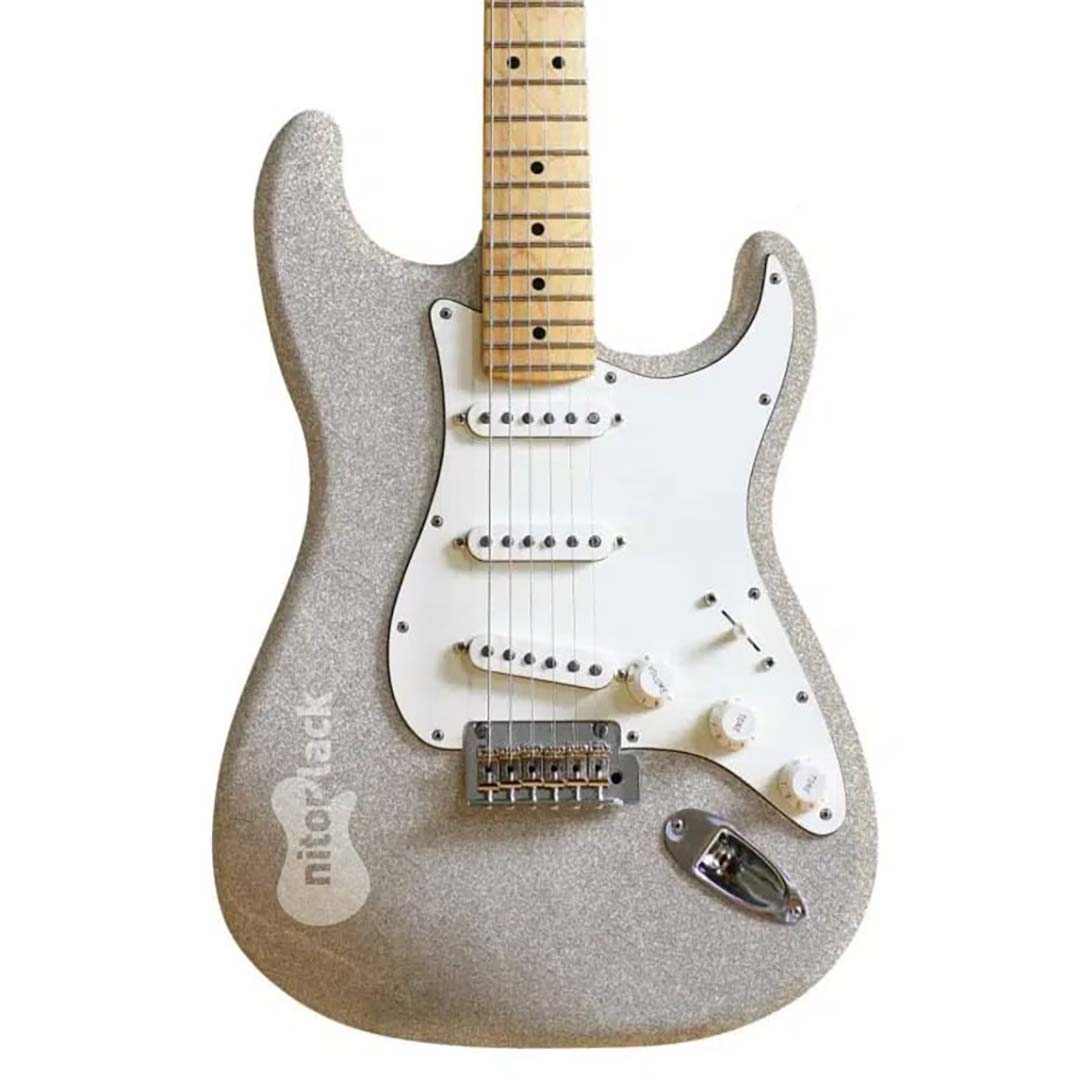 Allparts LT-9656-000 - Nitorlack Silver Sparkle Finish Nitrocellulose 500ml Can