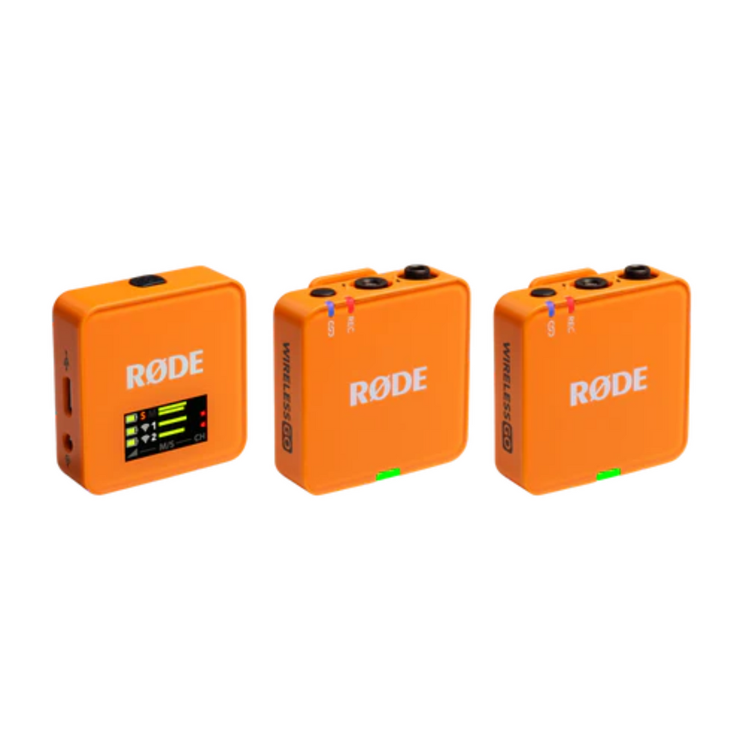 Rode WIRELESS GO GEN III 2-Person Compact Digital Wireless Microphone System/Recorder (2.4 GHz, Orange)