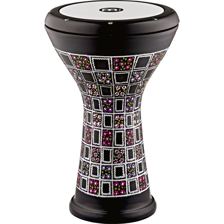 Meinl Percussion 8 1/2" Aluminum Doumbek Hand engraved shell Painted floral design
