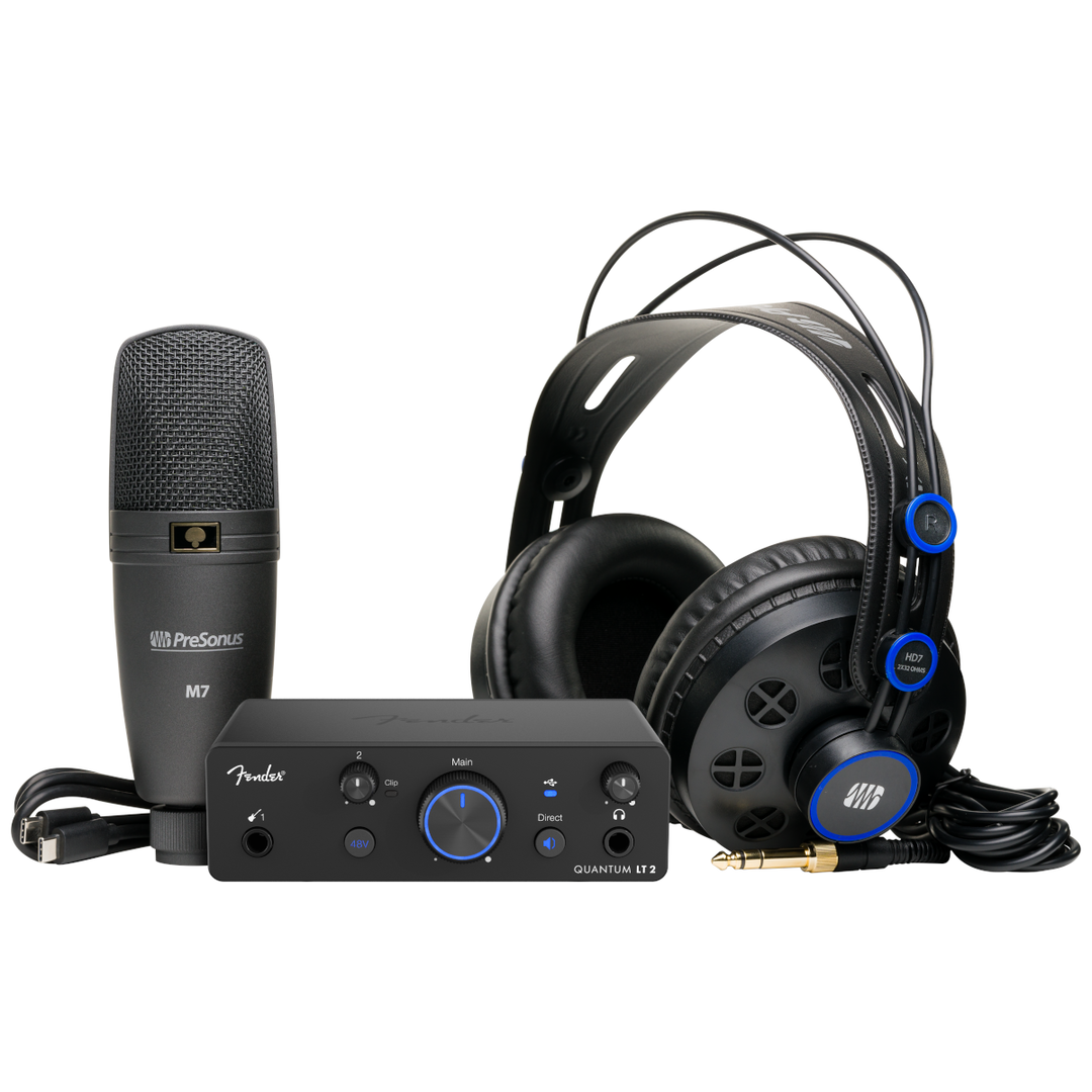 Fender Quantum Creator Bundle All-in-one 2 x 2, 24-bit / 192 kHz USB-C Recording Bundle