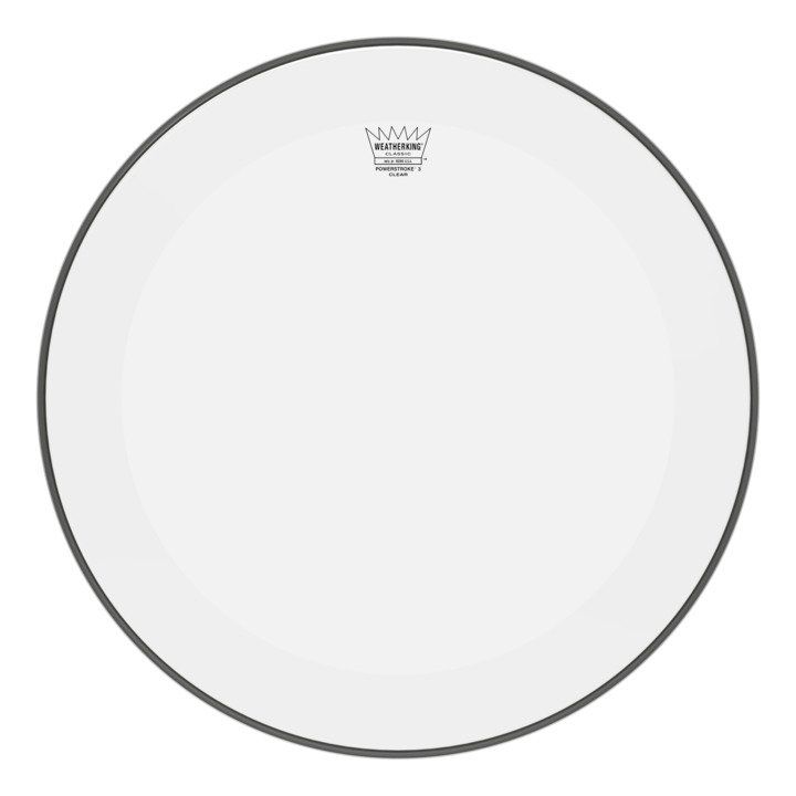 Remo CL-1320-P3 Bass, Classic, POWERSTROKE 3, Clear, 20" Diameter, No Stripe