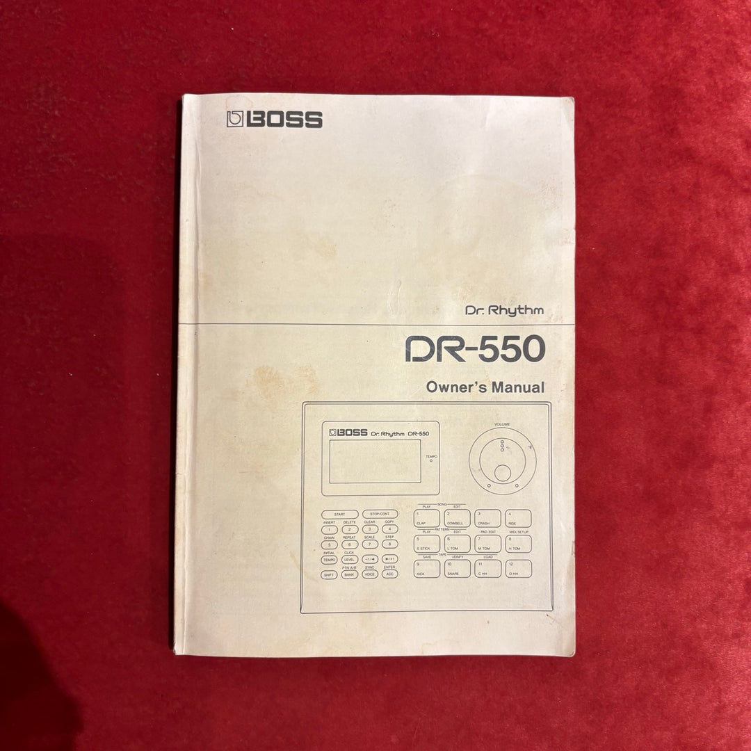 Boss - DR 550 Dr Rhythm  Drum Machine ( Late 80's Early 90's V1) w/ Original User Guide & PS  - USED