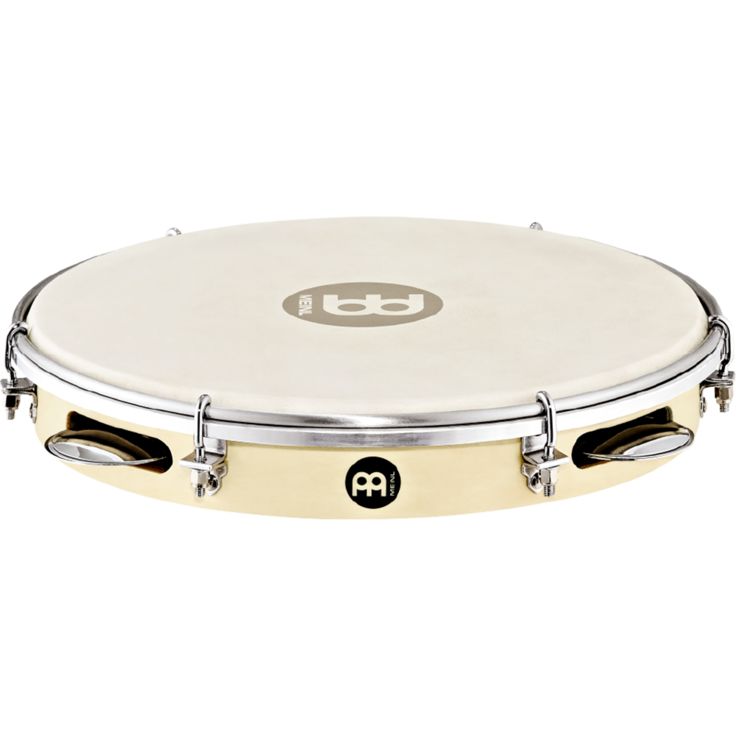 Meinl Percussion 10" Traditional Wood Pandeiro Poplar Wood Hand selected goatskin head Chrome plated steel jingles