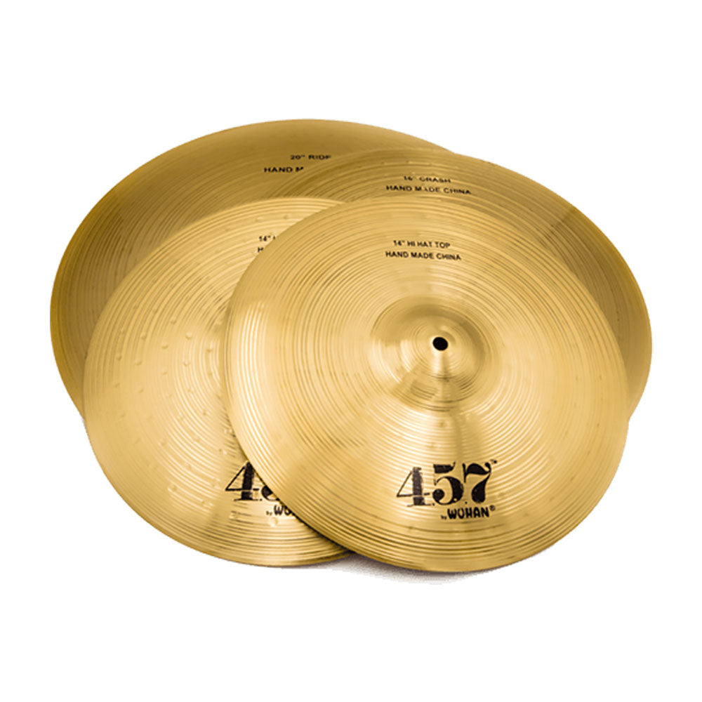 Wuhan WU457 - 4-Piece Cymbal Pack 14" Hi-Hats, 16" Crash,  20" Ride