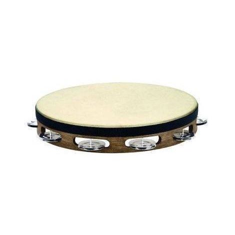 Meinl Traditional Headed Walnut Tambourine - 1 Row Stainless Steel Jingles