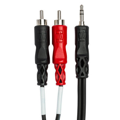 Hosa Technology CMR-210 STR B/O 3.5 mm TRS-DL RCA 10'