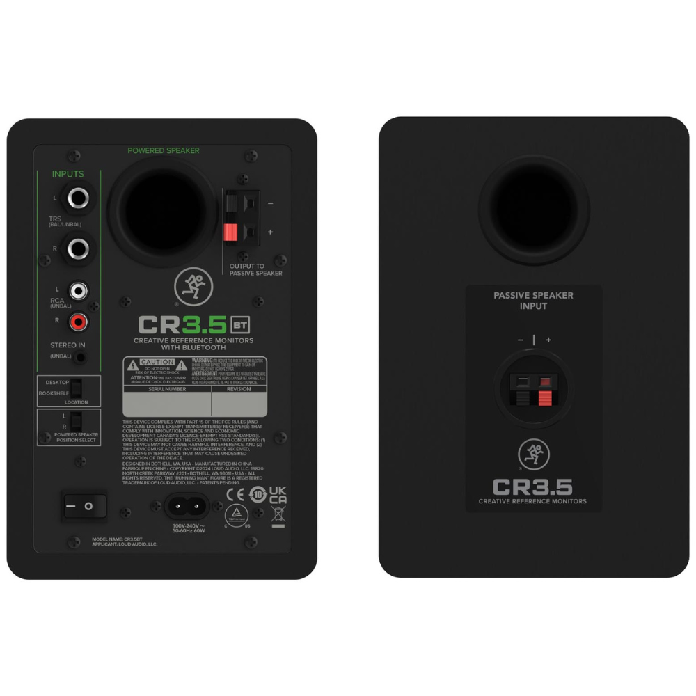 Mackie CR3.5BT 3.5" Powered Studio Monitors With Tone Control and Bluetooth®