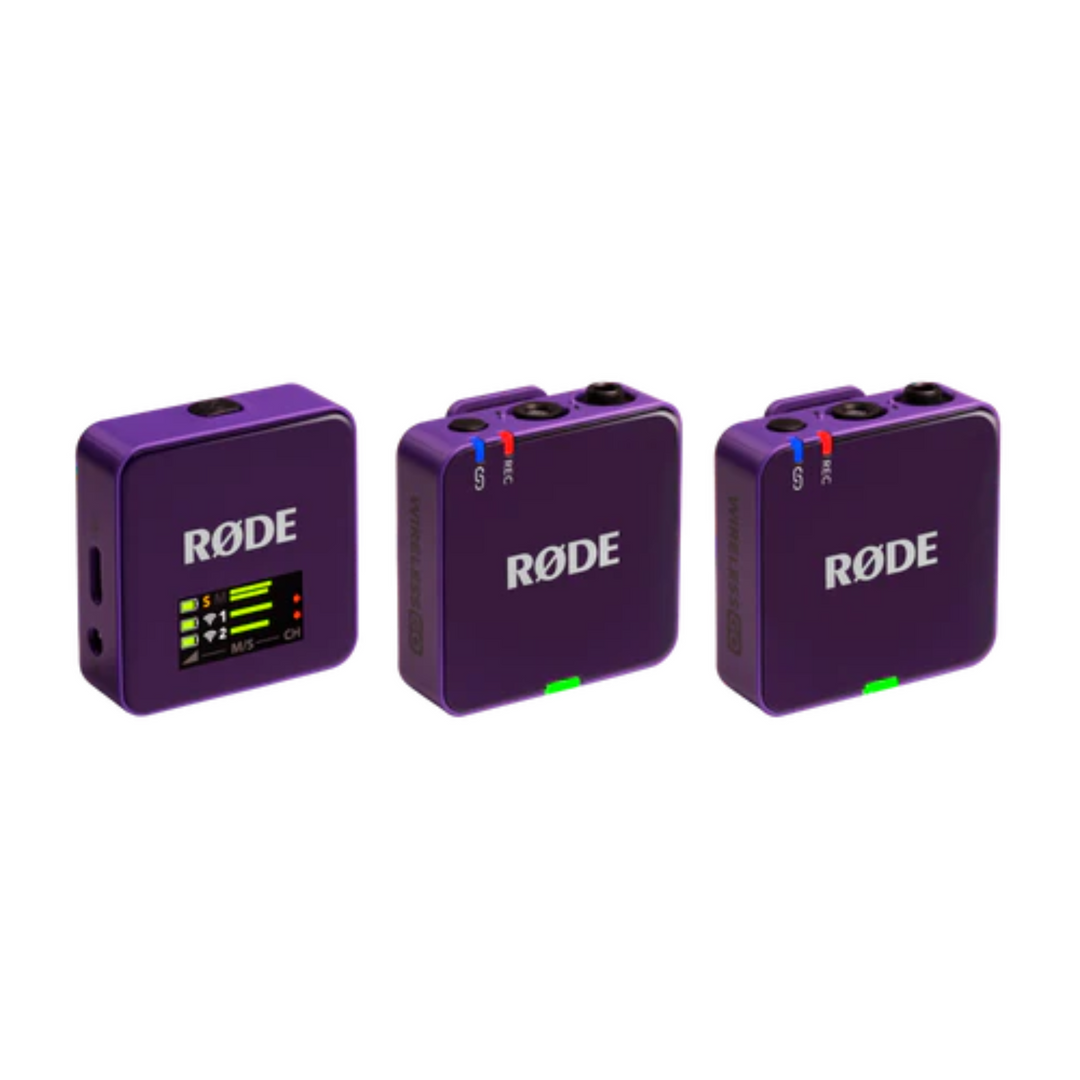 Rode WIRELESS GO GEN III 2-Person Compact Digital Wireless Microphone System/Recorder (2.4 GHz, Purple)