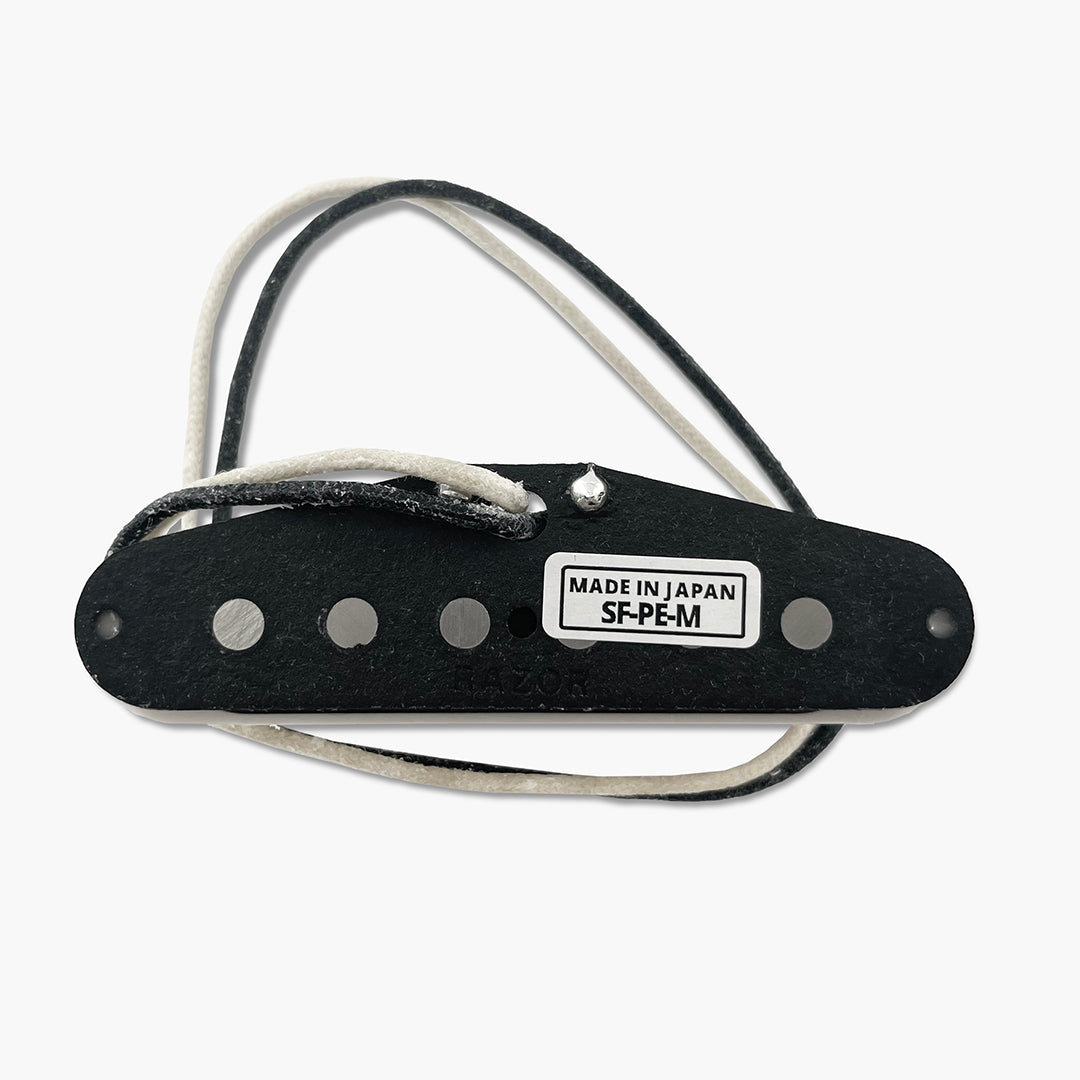 Allparts RZR-10056 Razor® Sūpāmūn  Super Moon Reverse Middle Pickup For Stratocaster® - White