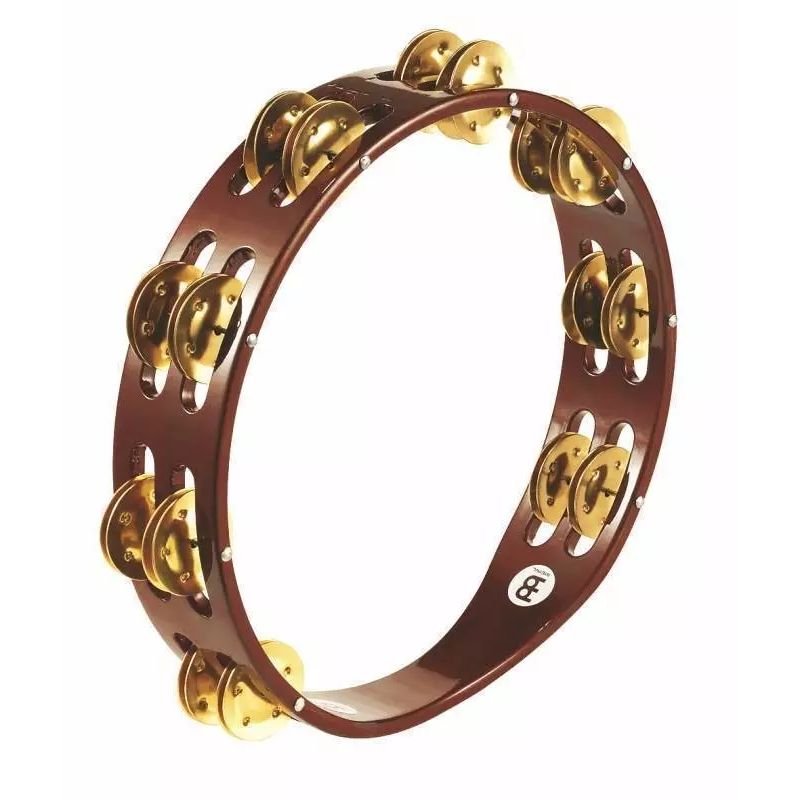 Meinl Traditional Wood Tambourine, Double Row - Brass Jingles