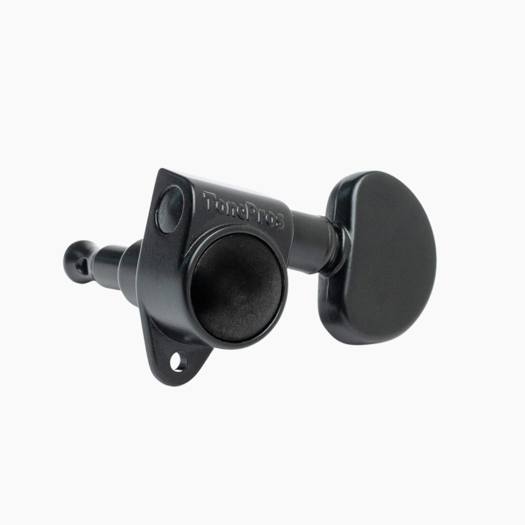 Allparts TK-7100-003 Tonepros GKB33K Tuning Keys, 3x3, Set of 6 - Black
