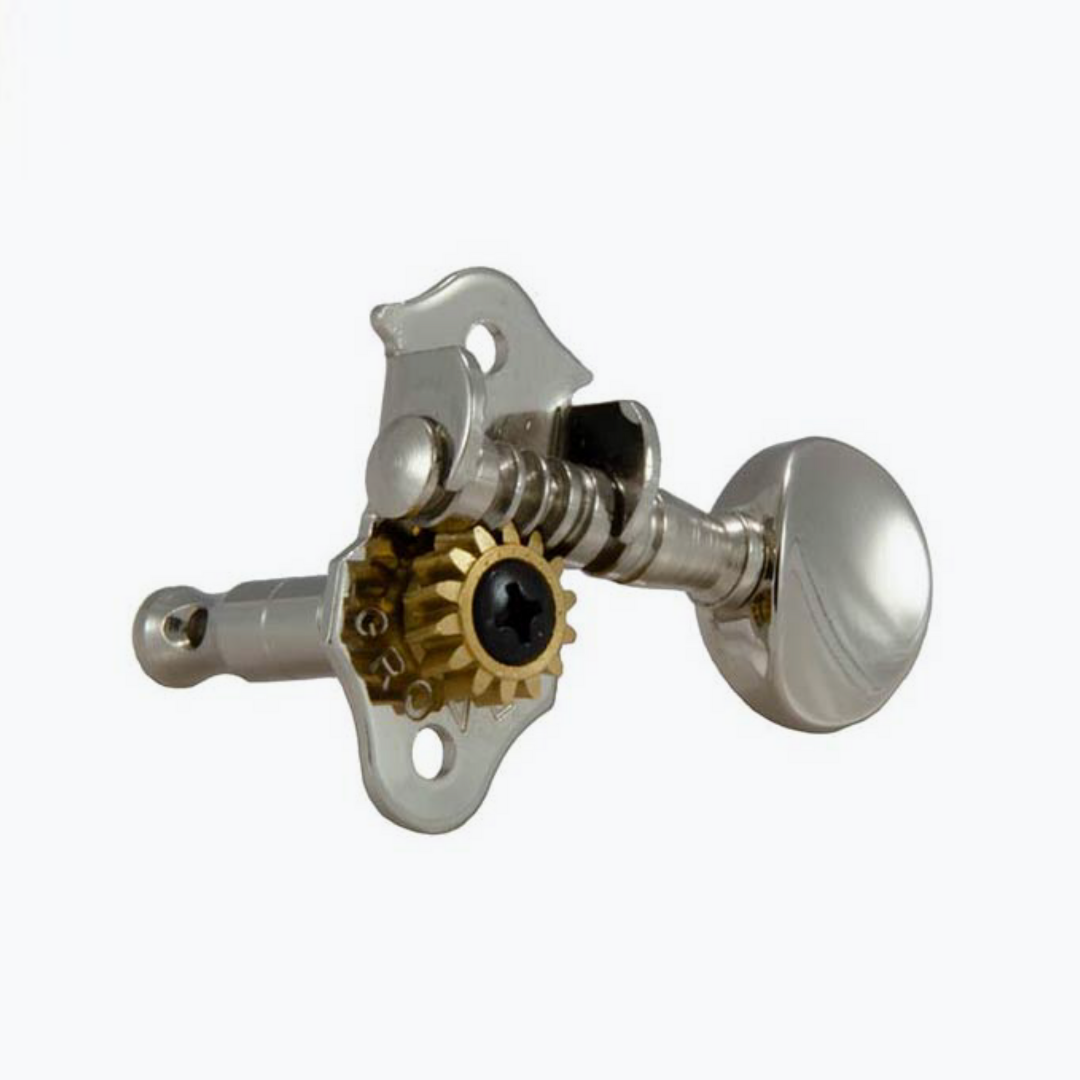 Allparts TK-7908-B01 Grover 3x3 Sta-Tite Nickel Keys - 10 Sets of 6 Tuners Bulk Packed (Includes Bushings & Screws)