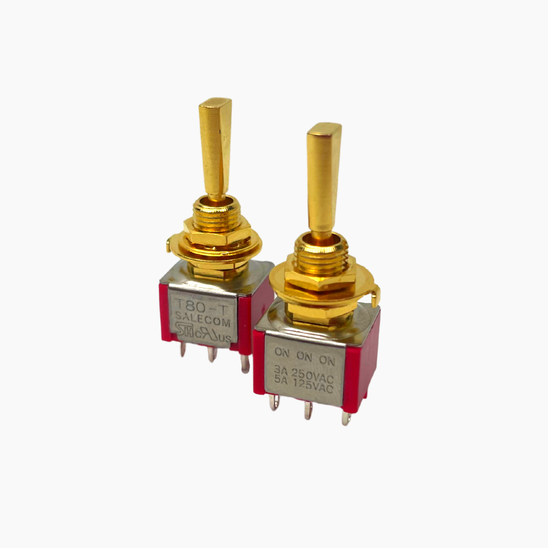Allparts EP-0080-B02 Gold On On On Mini Switch - 15 Piece Bulk Pack