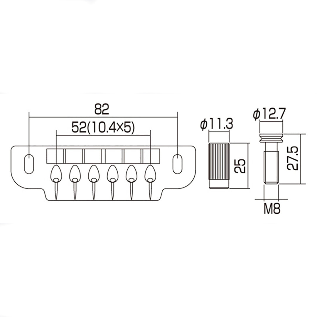 Allparts GB-2570 Gotoh 510UB Wraparound Adjustable Bridge Chrome