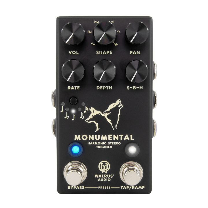 Walrus Audio 900-1085BK Monumental Stereo Harmonic Tap Tremolo - Black