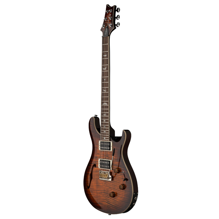 PRS SE Custom 24 Semi-Hollow Piezo (Orange Tiger Smokeburst)