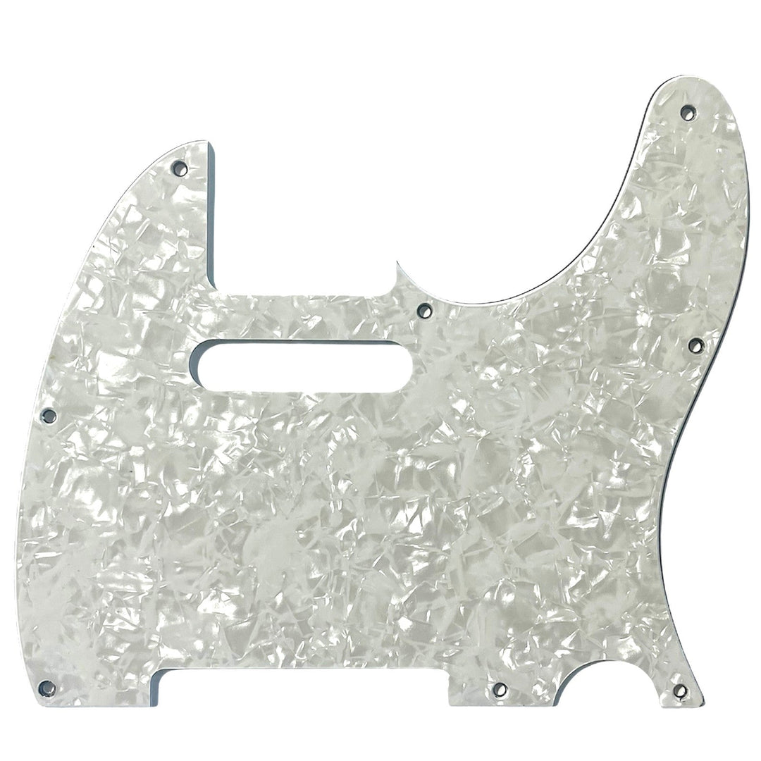 Allparts PG-0562 8-hole Pickguard for Telecaster® White Pearloid (WP/W/B/W) .100