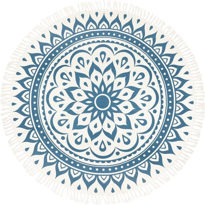 Meinl Floral Design Meditation Rug - Navy Blue