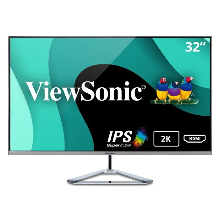 Viewsonic VX3276-2K-MHD 32" (31.5" Viewable) IPS Monitor  WQHD 2560x1440, Ultra-Slim Frameless Design