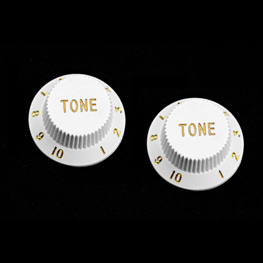 Allparts PK-0153-B25 White Tone Knobs - 50 Piece Bulk Pack