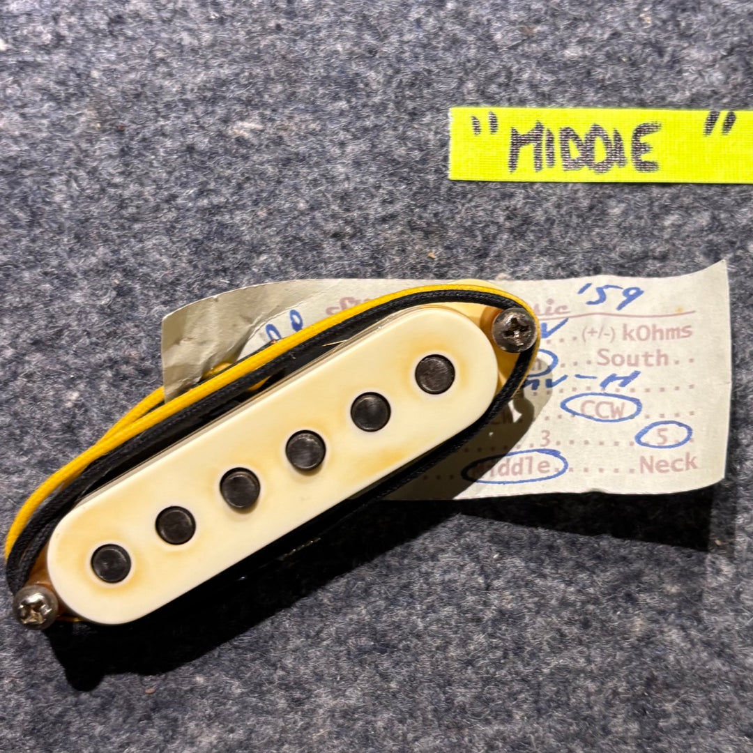 Sliders - SRV '59 Aged White Stratocaster Pickup Set (Never Installed ) - MINT