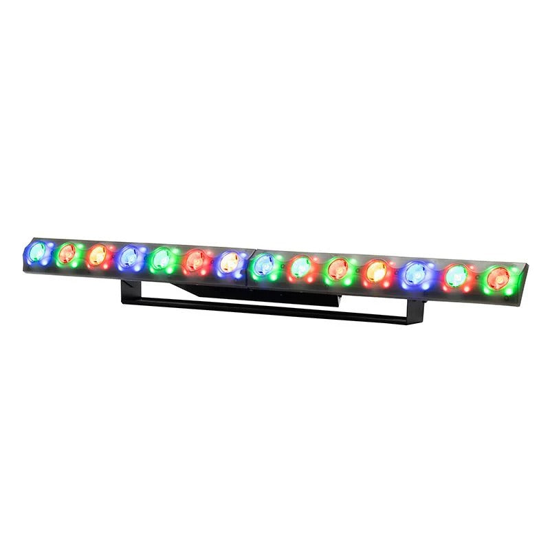 The Eliminator Lighting Frost FX BAR RGBW is a 1-meter LED linear wash fixture that chases colors and creates breathtaking effects. Includes 14x 3W RGBW LEDs for beam effects + 84x 5050 RGB (3-IN-1) SMD LEDs for glowing effect.