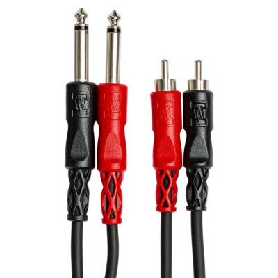 Hosa Technology CPR-203 STR Inter DL 1/4" TS-DL RCA 3 M