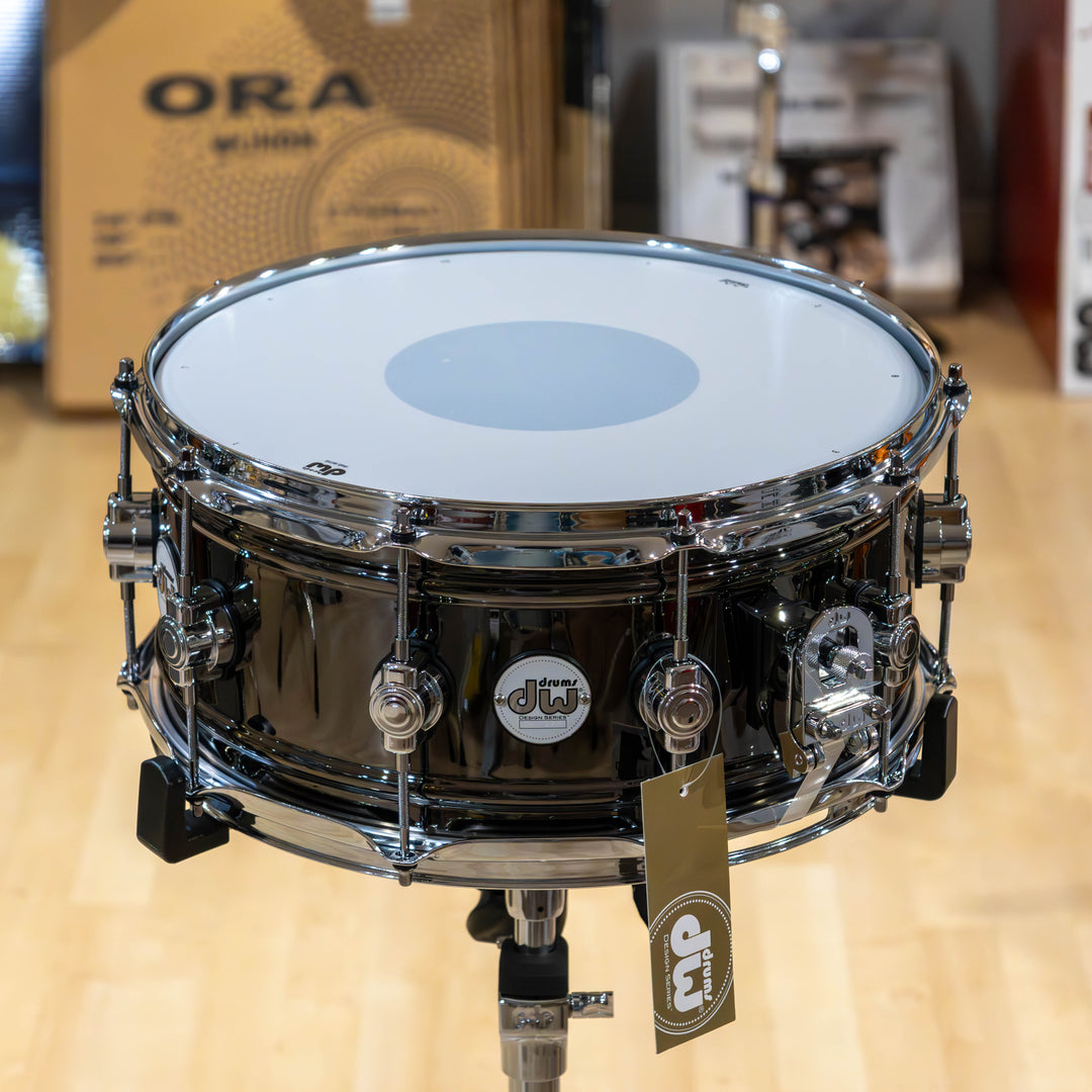 DW Design Series Metal Snare Drum 6x14 - Black Nickel Over Brass