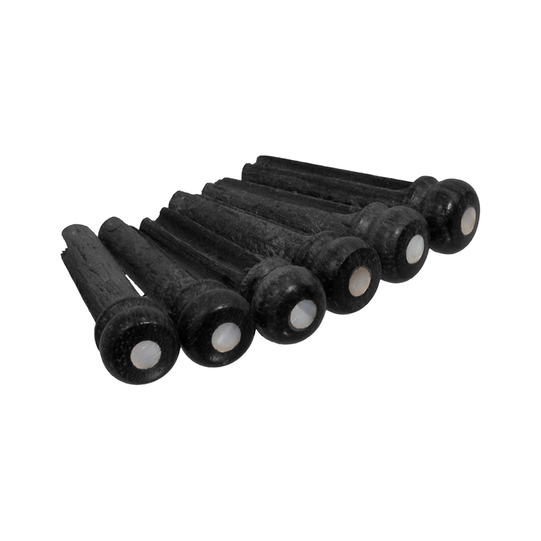 Allparts BP-0855 Slotted Dotted Bridge and End Pins Ebony
