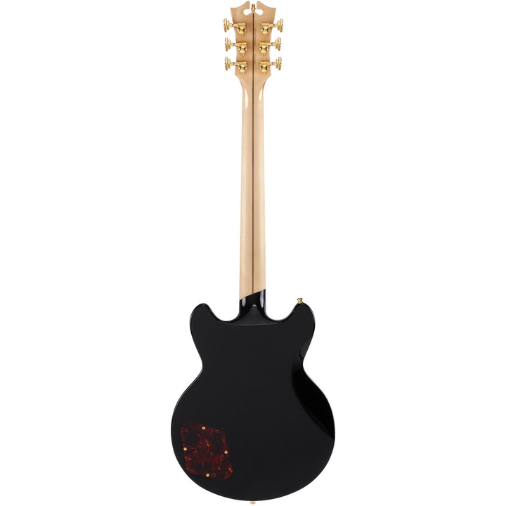 D'Angelico DADBRISBK2GS Deluxe Brighton Double Cutaway Solid Body Electric Guitar - Solid Black