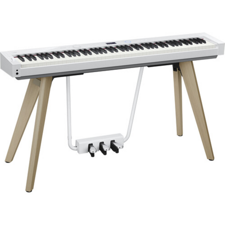 Casio Privia PX-S7000WE-BG 88-Key Digital Piano w/ Stand & Pedals - White + Bundle w/ BG50 Piano Bench
