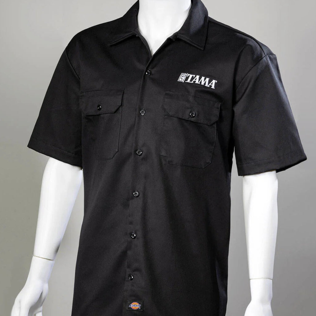 Tama TAMW01XXL Tama Embroidered Logo Short-Sleeve Shirt - XX Large (Black)