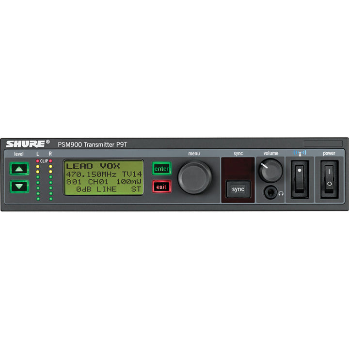 Shure P9T Wireless Transmitter for PSM900 Monitoring System Twin Pack G20: 488 - 512 MHz