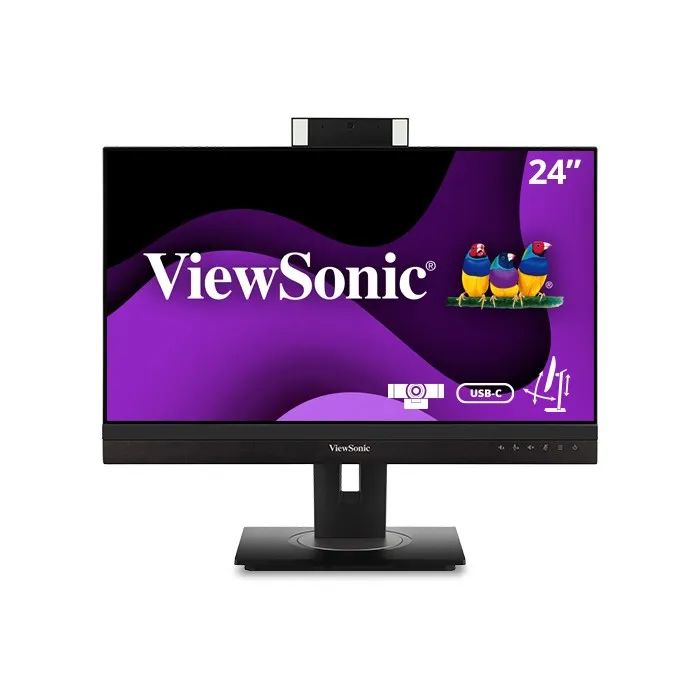 Viewsonic VG2456V 24" Docking Monitor  USB-C 90W, RJ45, Pop-Up Webcam, 1080p