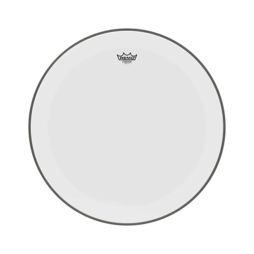 Remo P3-1220-C1-DM Bass, POWERSTROKE 3, SMOOTH WHITE, 20" Diameter, DynamO Installed, No Stripe