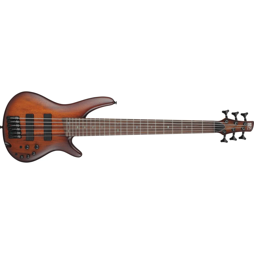 Ibanez SR506AMHL SR Standard 6 Strings Electric Bass (Mahogany Brown Burst Low Gloss)