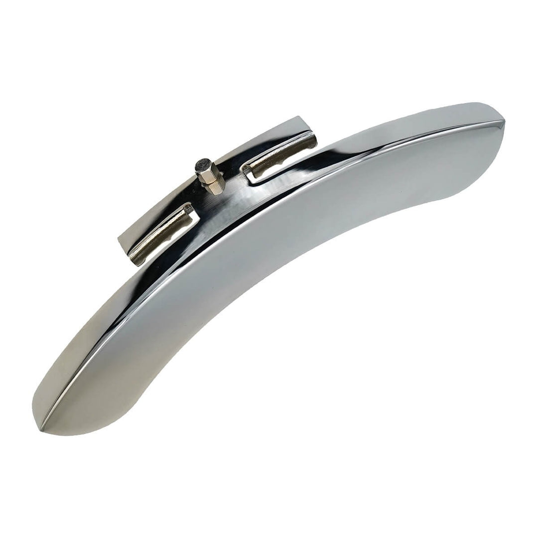 Gold Tone's innovative metal armrest was designed to fit all 11" or 12" rims with 16, 18, or 24 brackets. Available chrome-plated or nickel-plated. It will even fit other company's banjos!Does not fit AC-12.