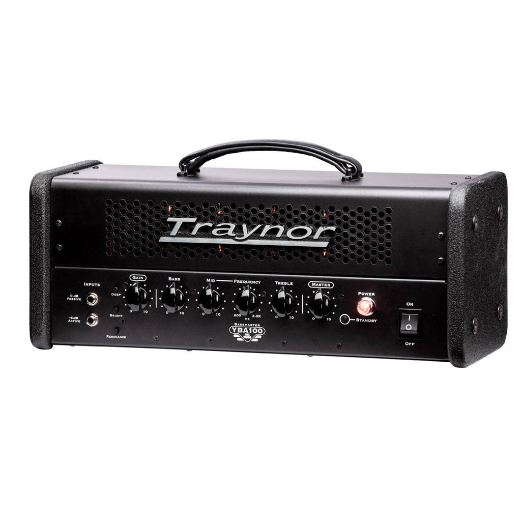 100-watt all-tube bass head in a lightweight lunchbox format. Ships with 4 hand-selected 6L6 power tubes &mdash; field-swappable to EL34s for a different character. LED tube status indicators and automatic shutoff of failed tube pairs mid-show.