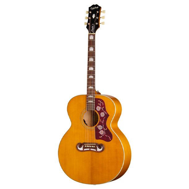 J-200 Studio jumbo acoustic with maple back and sides in Natural finish, inspired by the iconic Gibson J-200.