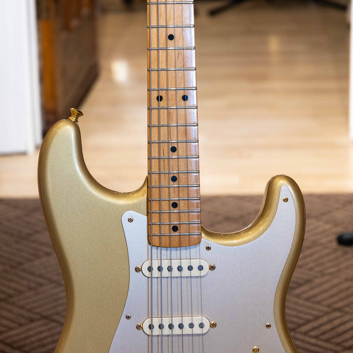 Fender - 50th Ann. LTD Edition Stratocaster (Maple - Aztec Gold)  w/ Tweed Fender Bag - MIM - 2020 -USED Electric Guitar