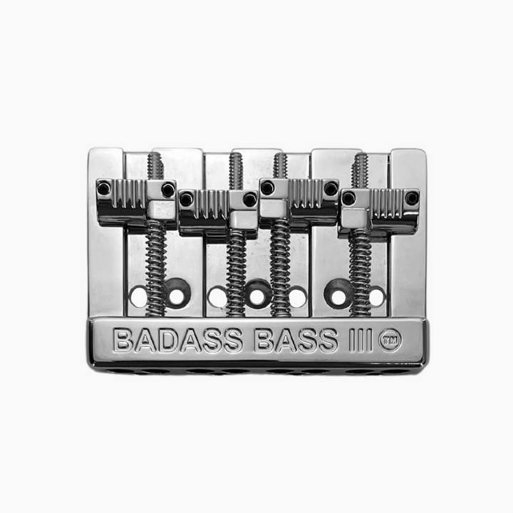 Allparts BB-3343-010 - Leo Quan® Badass III™ 4-String Bass Bridge - Grooved Saddles, Chrome